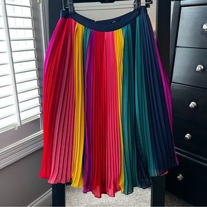 J. Crew Pleated A-Line Swing Skirt